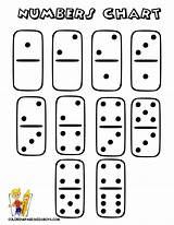 Coloring Domino Pages Print Numbers Learn Dominoes Printable Popular Math Cards Kids Number Dominos Boys Book sketch template