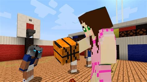 Pat And Jen Popularmmos Minecraft Basketball Game