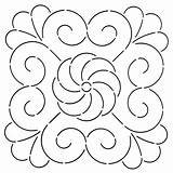Quilt Square Stencil Whirl sketch template