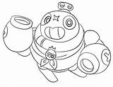 Brawl Stars Coloring Pages Tick Printable Spike sketch template
