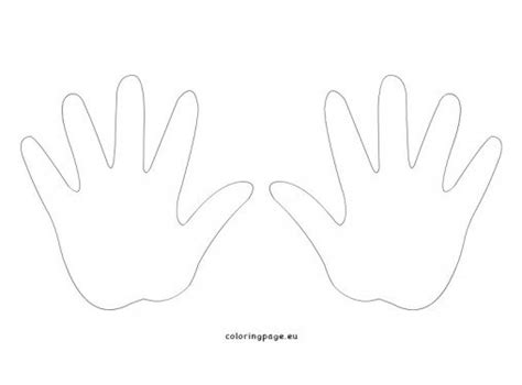 printable hand template coloring page