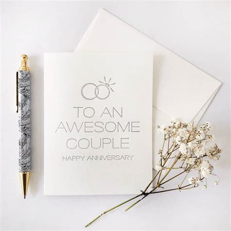 awesome couple anniversary card paper  pine awesome couple