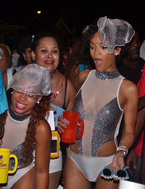 rihanna parties on the streets as she and friends celebrate barbados carnival capital