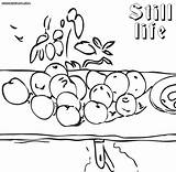 Still Life Coloring Pages Colorings Popular sketch template