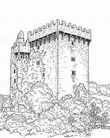 Castles Blarney Chateaux Burg Colorir Paysages Desenhos sketch template