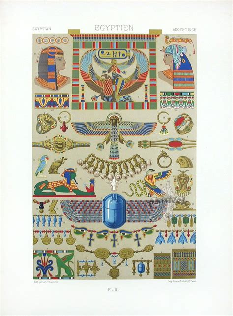 racinet ornamental prints 1889 ancient egyptian art ancient egypt