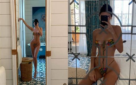 kendall jenner showed off her flawless figure in a bikini that visually