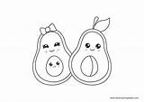 Coloring Pages Avocado Fruit Popular Kids sketch template