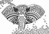 Coloring Pages Elephant Africa Adult Printable Adults Tribal Animal Colorare Da Mandala Abstract Print Mandalas Drawing Stress Anti Disegni Adulti sketch template