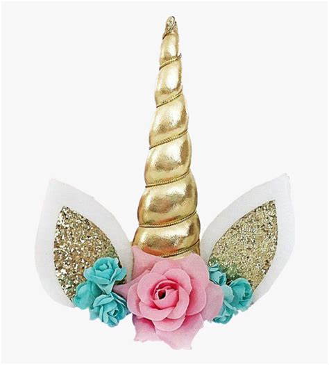 gold unicorn horn  ears png