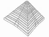 Pyramid Coloring Drawing sketch template