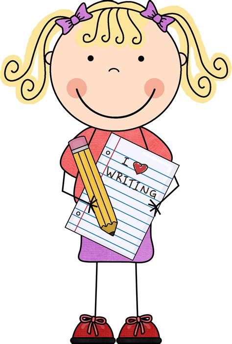 write  clip art children writing clipart images wikiclipart