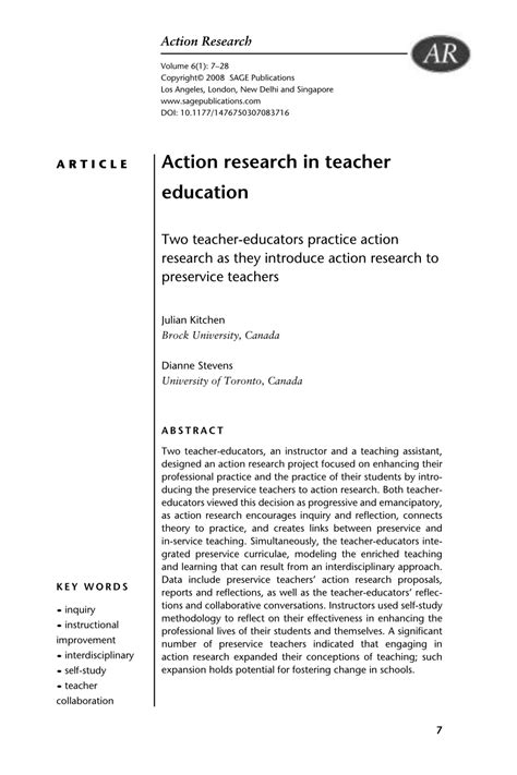 action research  teacher education
