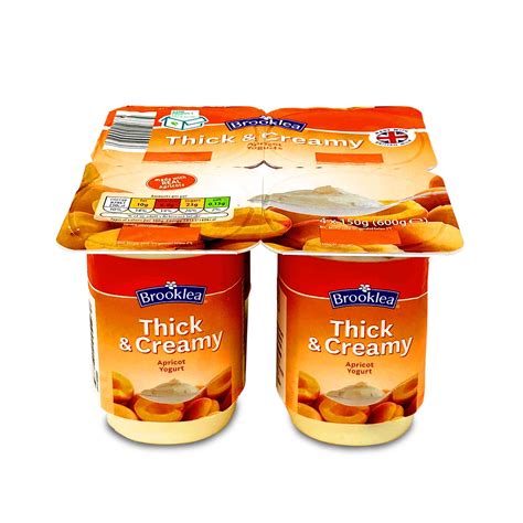 thick creamy apricot yogurts  xg brooklea aldiie