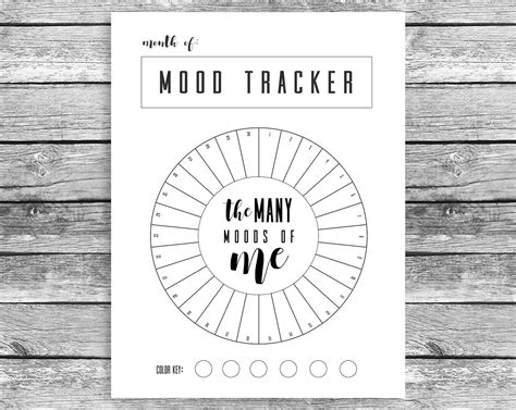 monthly mood tracker circle fits happy planner mini mood etsy
