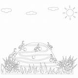 Anthill Ants sketch template