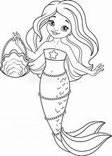 Mermaid Colouring Meerjungfrau Youngandtae Myloview Produktbeschreibung sketch template