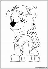 Rocky Paw Patrol Pages Coloring Color Kids sketch template