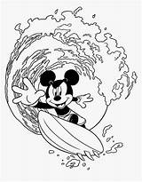 Coloring Surfing Mickey Mouse Pages Surfboard Printable Color Kids Kindpng sketch template