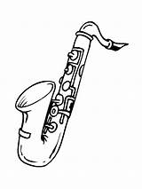 Musical Saxophone sketch template