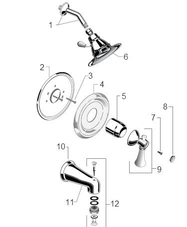 american standard shower faucet parts diagram hanenhuusholli