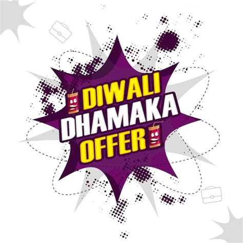 premium vector diwali dhamaka offer background  pop art style