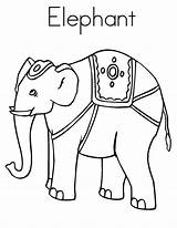 Elephant Coloring Circus Elmer Template Pages Elephants Getdrawings Drawing Getcolorings Comments sketch template