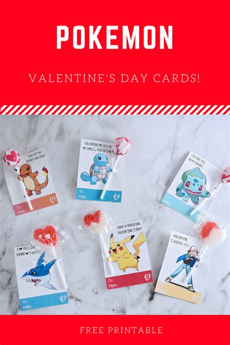 pokemon valentines day cards  printable sarah halstead
