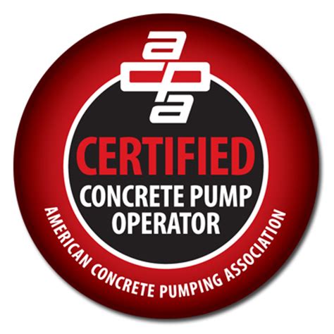 certification logo decal certified operators  american concrete