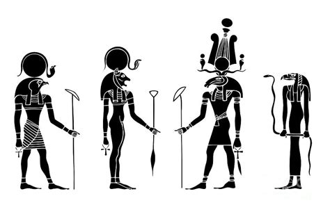 Gods Of Ancient Egypt Digital Art By Michal Boubin