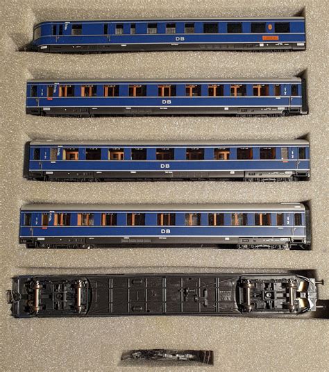 rivarossi   zug wagenset blauer enzian db  tlg bahnlaedchende