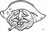 Ausmalbilder Raucht Mexikaner Zigarre Zigarette Lungs sketch template