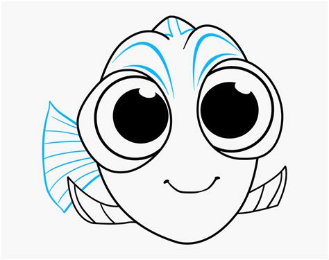 draw baby dory  finding dory baby dory drawing easy hd png  transparent