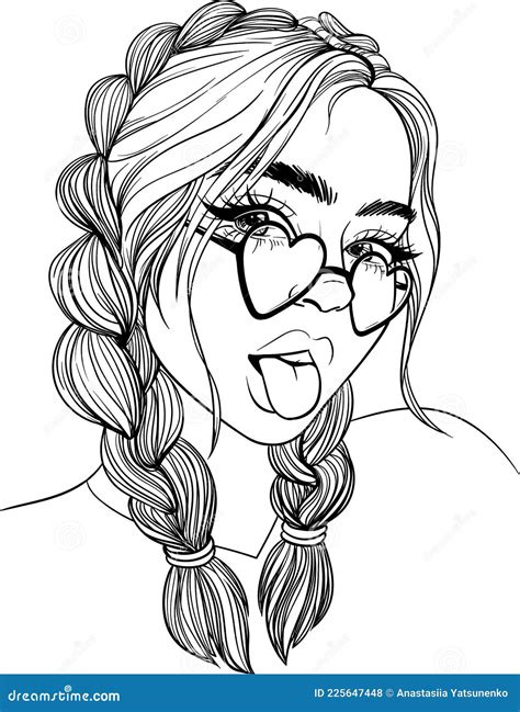 girl outline drawing