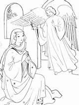 Coloring Annunciation Mary Hail Pages Getcolorings Getdrawings sketch template