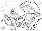 Dora Coloring Pages Explorer Boots Go Printable Print Drawing Diego Themed Beach Sketch Color Colouring Kids Sheet Drawings Getcolorings Popular sketch template