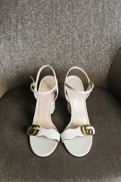 gucci designer bridal wedding shoes white open toe ankle strap gucci heels marry  tampa