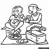 Picnic Coloring Pages Spring Family Colouring Thecolor Sheets Eating Lunch 565px 97kb Choose Board Gif sketch template