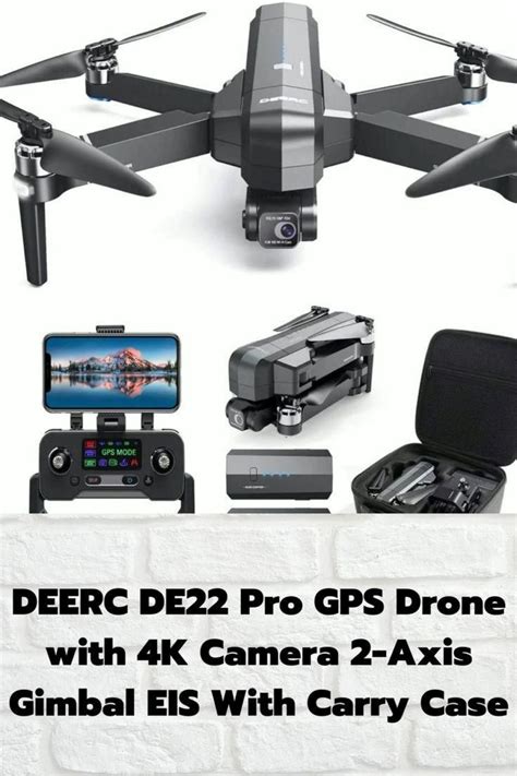 deerc de pro gps drone   camera  axis gimbal eis  carry case video