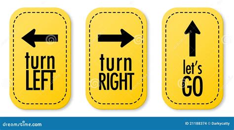 turn left turn   lets  stickers stock images image