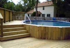 ground pool deck ideas