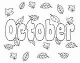 October Coloring Pages Fall Kindergarten Printable Print Halloween Preschoolers Top Adults sketch template
