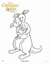 Coloring Kanga Roo Disney sketch template