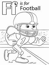 Coloring Football Pages Letter Cartoon Printable Drawing Color Sheets Kids Supercoloring Dot Some Super Back Farmer Running Alphabet Perspective Few sketch template