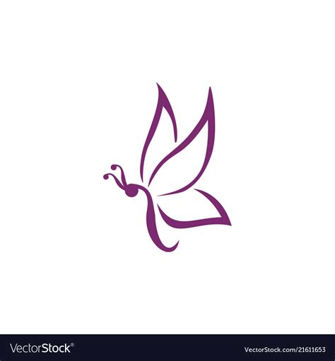 butterfly logo royalty  vector image vectorstock