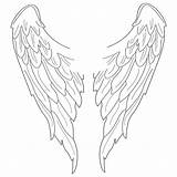 Wings Angel Drawing Easy Coloring Pages Wing Drawings Simple Heart Tattoo Wall Sketch Sticker Printable Angels Print Draw Line Designs sketch template