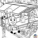 Coloring Pages Thomas Halloween Printable Tank Truck Engine Train Tonka Station Tunnel Kids Drawing Toy Color Garbage Pumpkin Loader Friends sketch template