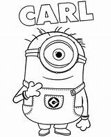Coloring Carl Minions Minion Pages Print Colouring Topcoloringpages Book sketch template