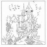 Coloring Pages Underwater Ocean Castle Scene Under Printable Drawing Scenery Outline Clipart Sea Colouring Jungle Adult Sheets Print Getdrawings Library sketch template