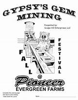 Coloring Mining Gem Sheet Festival Fall Pages Evergreen Pioneer Farms Pdf sketch template